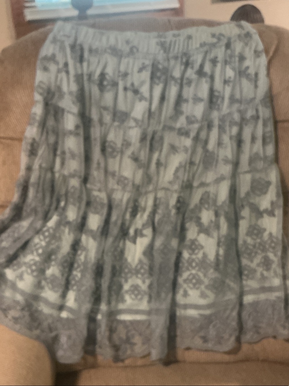 Sundance Catalog Light Gray Lace Skirt